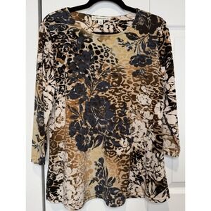 Tantrums Womens Maximalist Top Size S Y2K Floral Fairy Grunge Goblincore Indie